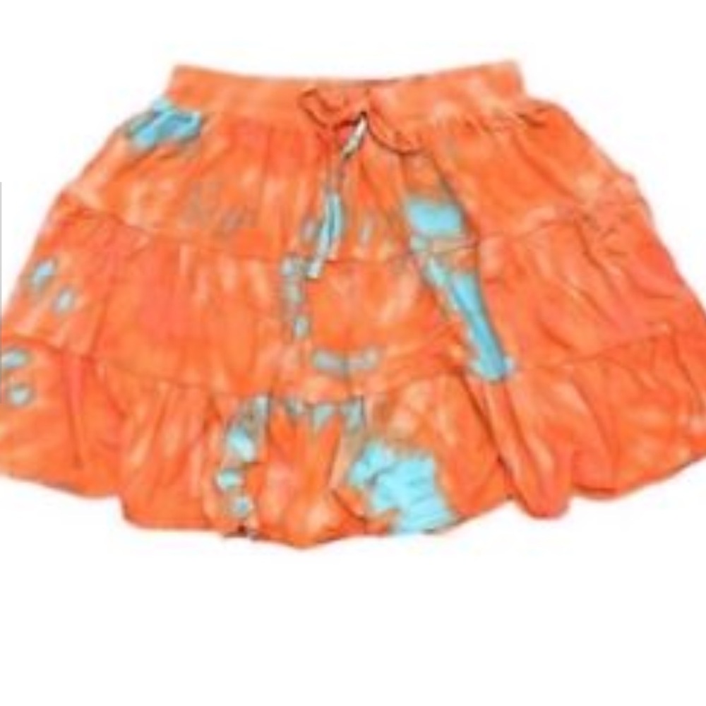 Xl Talia tie dye multi tier mini skirt